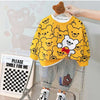 TEDDY KIDS PANEL TRACKSUIT Yellow & Grey
