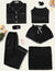 7 Piece Nightwear For Comfort Night Black Free Size