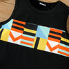 Colorful Geometry Print Tank Top and Shorts Set