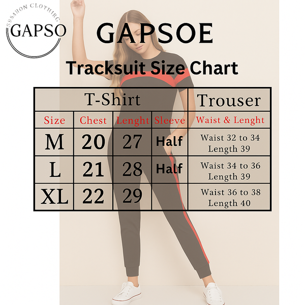 Tracksuit For Women And Girls In Red T Shirt Round Neck Half Sleeves