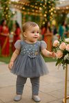 Baby Girl Party Frock – For Ages 6 to 18 Months Year Grey
