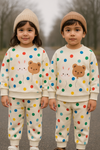 Multi Dots Printed Kids Sweatshirt Set