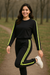 Full Sleeves Side Line Women’s Tracksuit Black Yellow