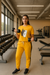 Tracksuit For Women And Girls In Yellow T Shirt Round Neck Half Sleeves