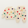 Off White Hearts Printed Kids Tracksuit