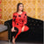 Red CowPajama Suit For Women's
