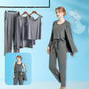 Grey Long Sleeve Women Night Suit PJ Set 3 Pieces