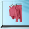 Long Sleeve Women Night Suit PJ Set 3 Pieces