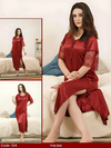 1Pcs Luxury Bridal Nightwear | Imported Long Nighty 1Pcs