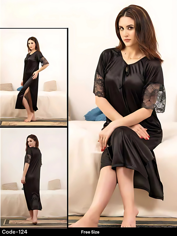 1Pcs Luxury Bridal Nightwear | Imported Long Nighty 1Pcs