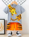 Mini Tiger Print Kids Short Wear