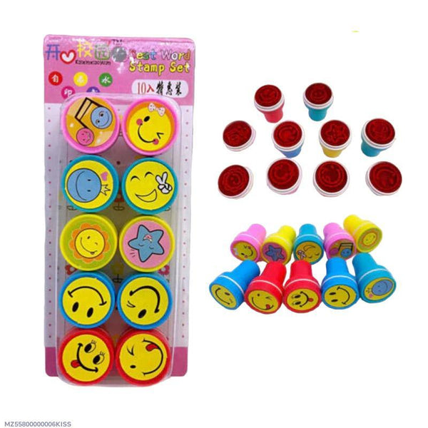 Set of 10 Pcs Smiling Stamp