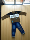 King of the Wild – Blue Denum Jeans Printed Kids Suit