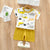Sz 005 - Yellow &amp; White -Dino Print