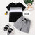 Black Grey And White Pannel Short Wear