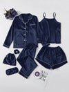7 Piece Nightwear For Comfort BlueFree Size