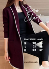 Black Front Open Long Coat Dual Pockets Jacket